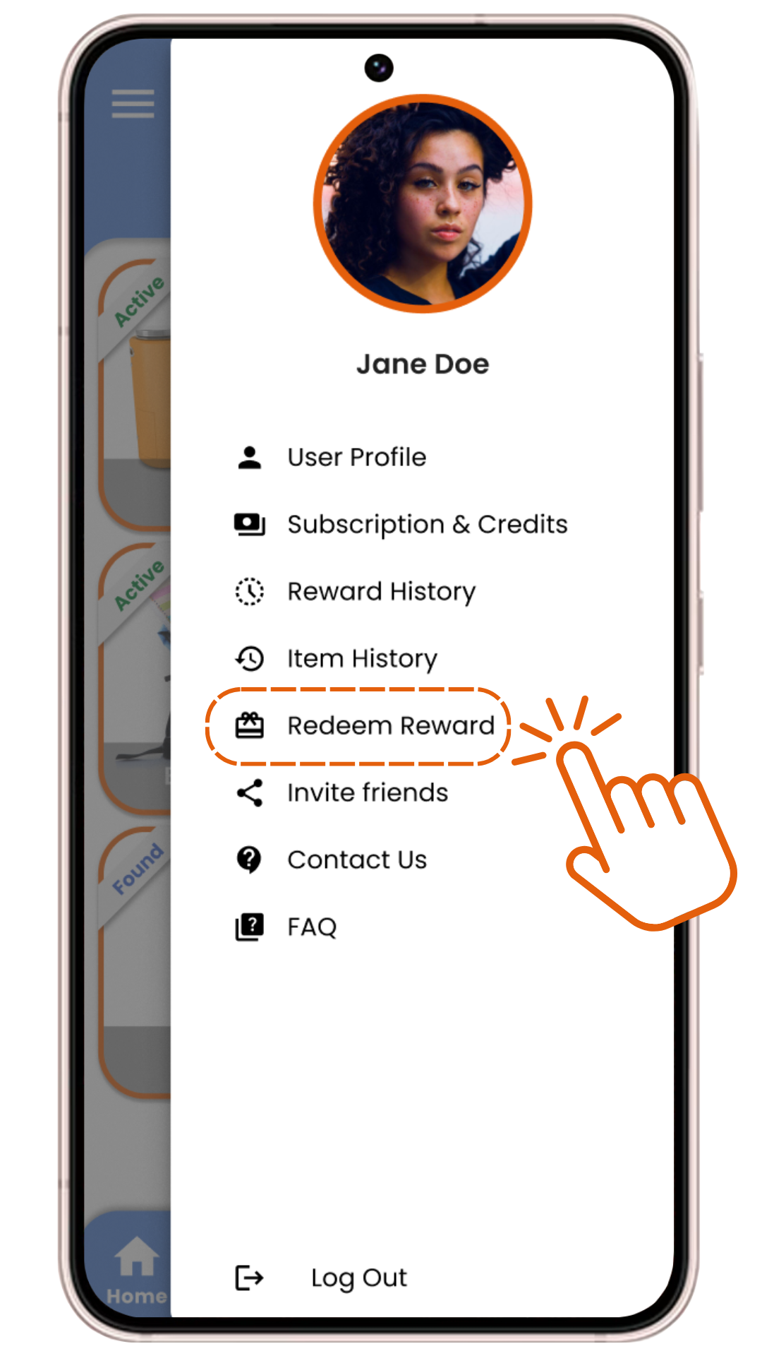 Your friend applies your protection credit in the redeem rewards section of the app